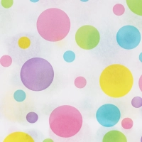 Бумага Тишью с орнаментом, 10 листов/наб, Горошек разноцветный 2-145/13