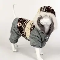 Комбинезон "Лапландия", с подкладом, размер S (ДС 25, ОГ 35, ОШ 25см), серый/бордо Комбинезон "Лапландия", с подкладом, размер S (ДС 25, ОГ 35, ОШ 25см), серый/бордо