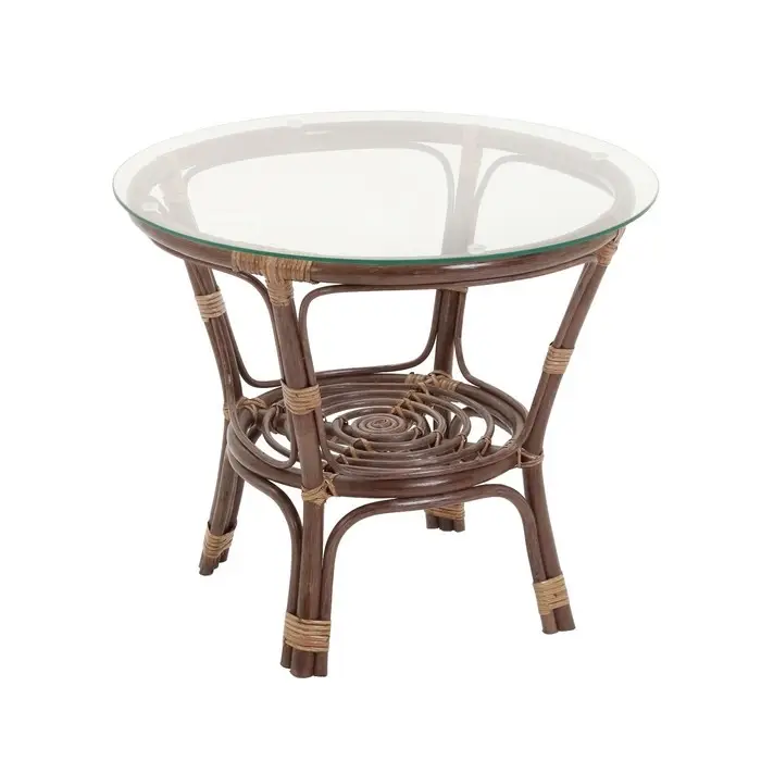 Набор садовой мебели "Индо" 3 предмета: 2 кресла, 1 стол, бежевый/темный ротанг