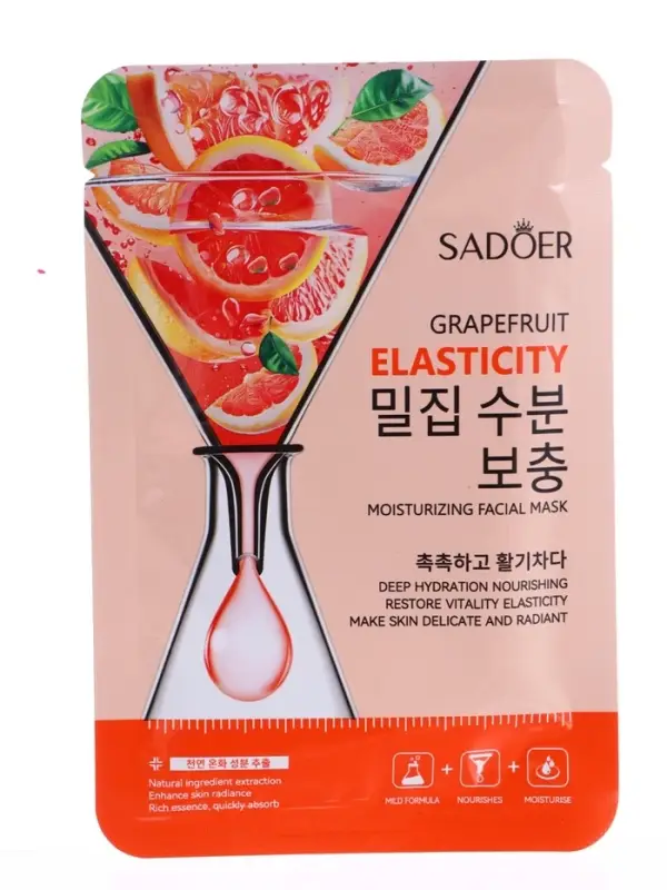 Успокаивающая маска для лица Sadoer "Грейпфрут", 25 мл