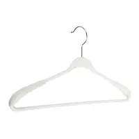 Вешалка для одежды тм VETTA, 43х21,5х3 см, пластик с покрытием софт тач, широкие плечи, цвет белый