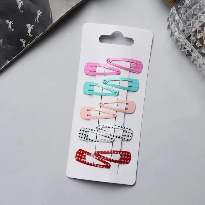 Невидимка для волос  Невидимка для волос "Лира" (набор 10 шт) звёзды классика, 3 см