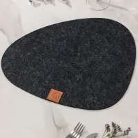 Салфетка сервировочная на стол Доляна &laquo;Грэй&raquo;, 33.5&times;38.4 см, толщина 4 мм, чёрная