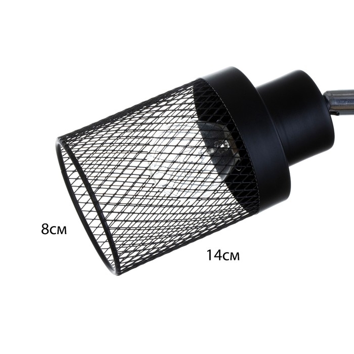 Бра с переключателем на проводе "Камелия" Е14 40Вт черный 17х11х17см