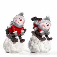 Фигурка &laquo;Снеговичок на лыжах&raquo; 6.5&times;3.8&times;10.8 см, МИКС
