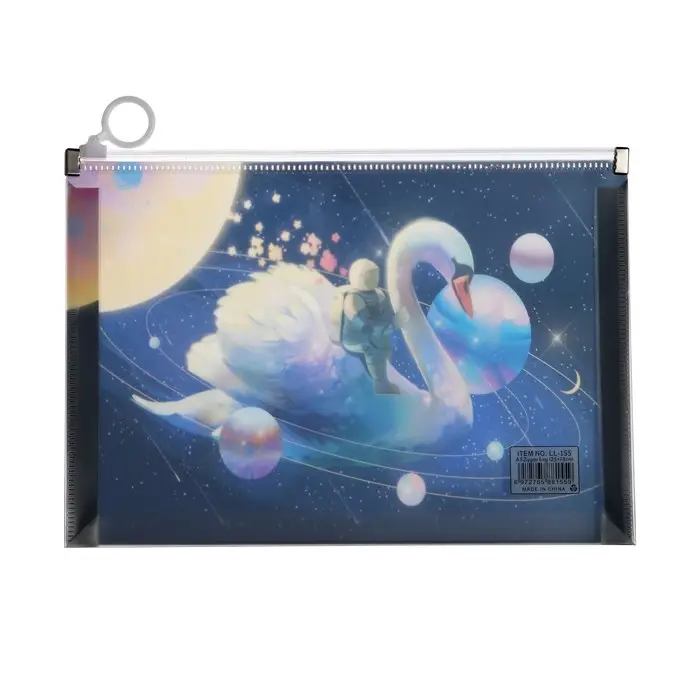 Папка-конверт на молнии формат А5, 180мкр, с рисунком Папка-конверт на молнии формат А5, 180мкр, с рисунком "Космос", МИКС