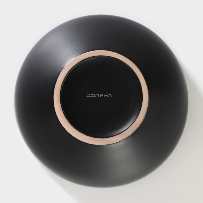 Салатник керамический Доляна «Глянец», d=14 см, цвет синий