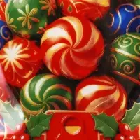 Блюдо в форме магического шара &laquo;Яркого года&raquo;, 14.5&times;17 см, стекло, разноцветное