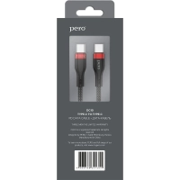 Кабель USB PERO DC-10 PD Type-C to Type-C, 5A, 100W, 1.5m, Black