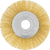 Корщетка для УШМ MATRIX d125х22мм, радиальная, латунная, витая (74656)