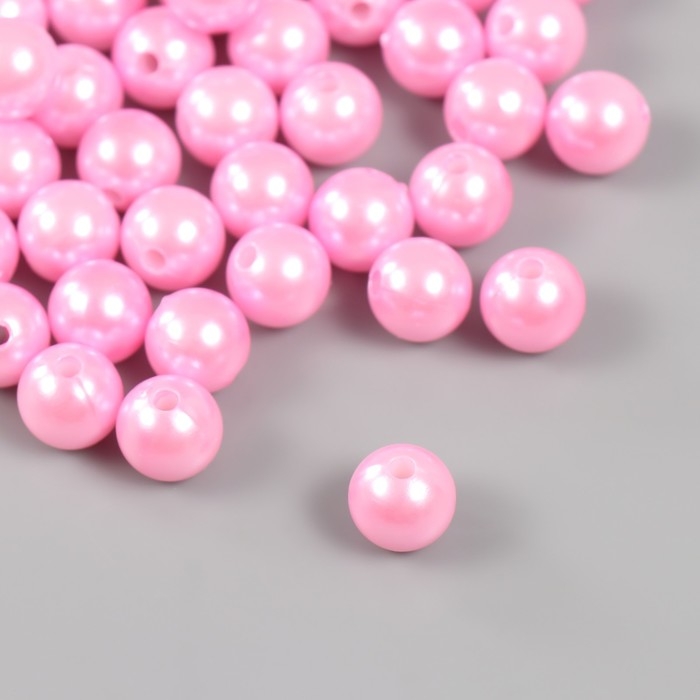 Набор бусин Набор бусин "Жемчуг" d 12 мм, 250 гр, нежно-розовый