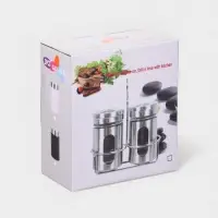 Набор для специй "Стиль" 2 шт, на подставке, 130 мл Набор для специй "Стиль" 2 шт, на подставке, 130 мл