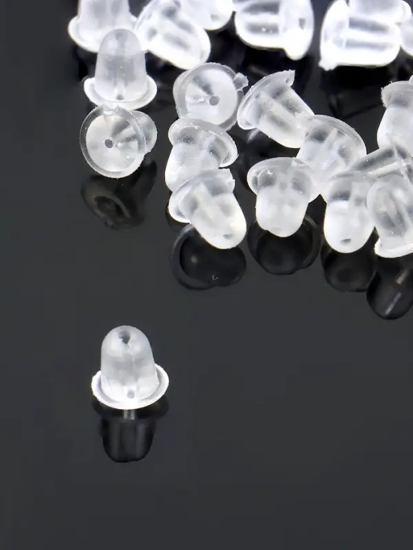 Заглушки для сережек, швенз, пусет силиконовые для швенз и пусет (набор 30 шт. ), 4×5 мм Заглушки для сережек, швенз, пусет силиконовые для швенз и пусет (набор 30 шт. ), 4×5 мм