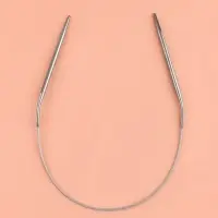 Спицы круговые, для вязания, с металлическим тросом, d=4 мм, 10/40 см