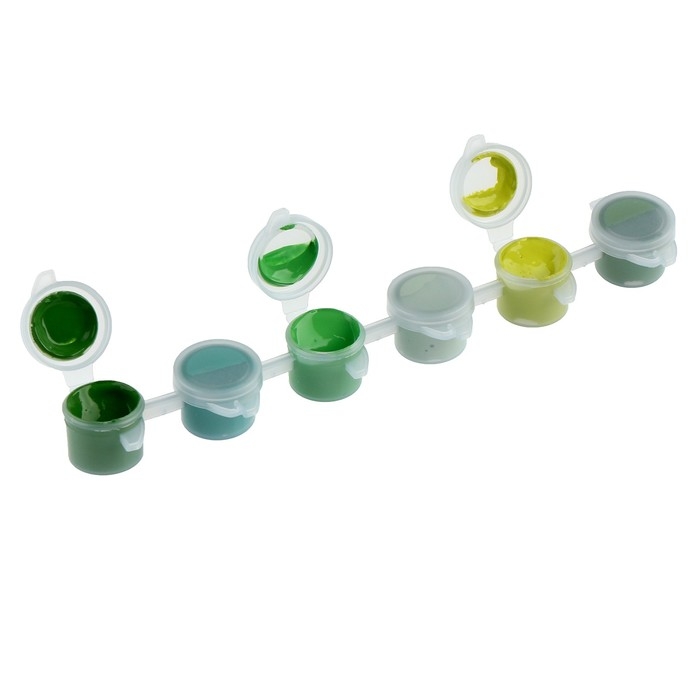 Набор акриловых красок «Приятная зелень», 6 цветов Набор акриловых красок «Приятная зелень», 6 цветов