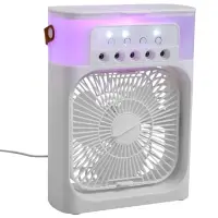 Вентилятор настольный с увлажнителем LOF-06, портативный, 3 скорости, питание USB, белый