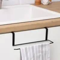 Держатель для полотенец на дверцу Доляна, 3 см, подвесной, 24.5&times;8.5&times;7 см, чёрный