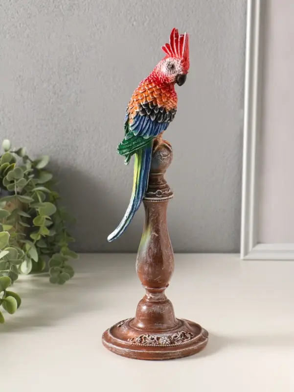 Фигура полистоун "Попугай" 33х12х12 см