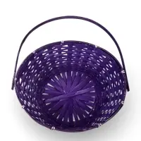 Корзина плетеная 26 х 12 х _ см, ручка складная h=21 см сиреневый (к7707692)