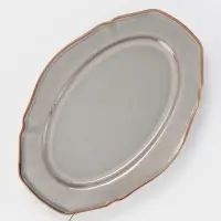 Блюдо сервировочное Magistro Vintage, 31&times;21.5&times;2.8 см, фарфор, серое