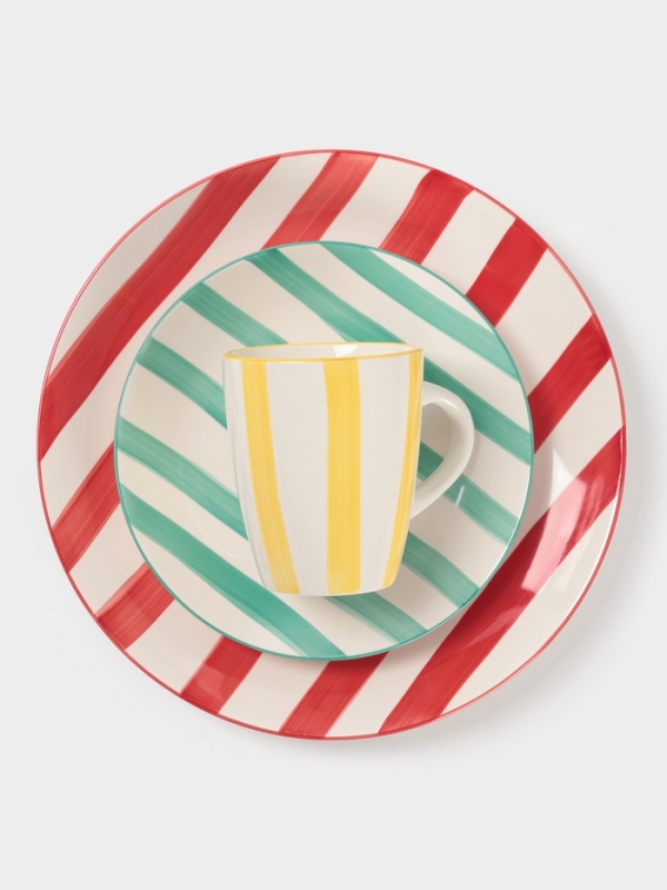 Тарелка глубокая Доляна Тарелка глубокая Доляна "Райе" 21см, 21х5, цвет красный