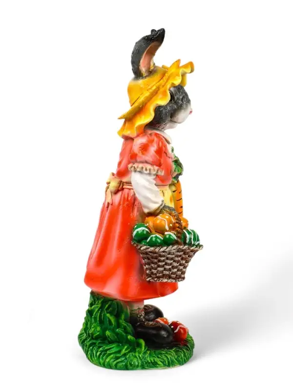 Садовая фигура из полистоуна &laquo;Зайчиха с корзинкой&raquo;, 50&times;19&times;22 см