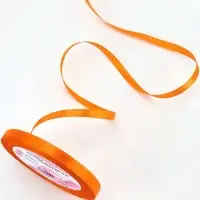 Лента атласная, 6 мм, 23&plusmn;1 м, ярко-оранжевая №25