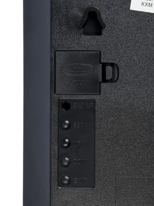 Часы электронные настенные, будильник, календарь, термометр, 20&times;3&times;33 см, красная индикация, черные