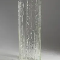 Ваза декоративная, h=35 см, d=12 см, стекло, прозрачная