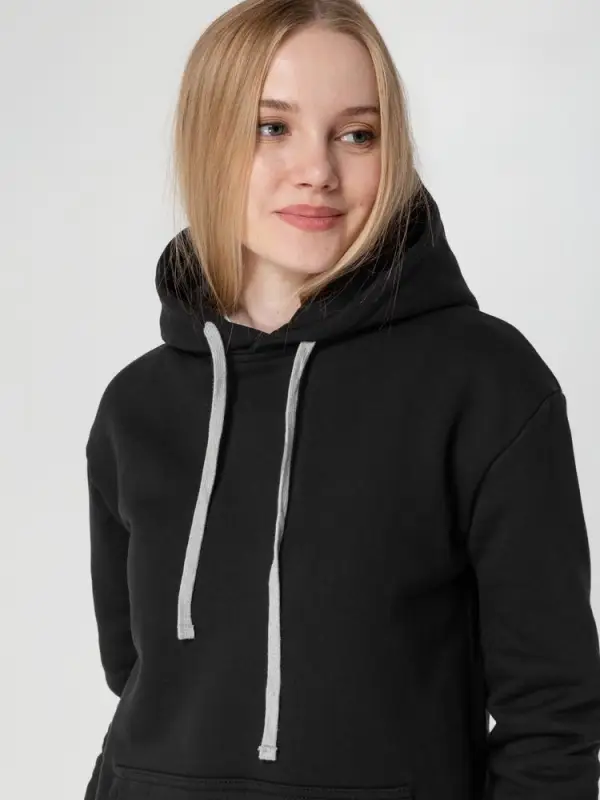 Толстовка с капюшоном Unit Kirenga Heavy черная, размер XS Толстовка с капюшоном Unit Kirenga Heavy черная, размер XS