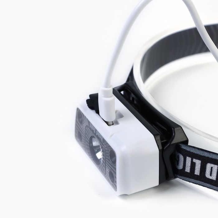 Фонарь налобный аккумуляторный, 180 лм, 1200 мАч, XPG, 2835, 5 режимов, датчик движения Фонарь налобный аккумуляторный, 180 лм, 1200 мАч, XPG, 2835, 5 режимов, датчик движения