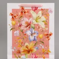 Пакет подарочный &laquo;Цветы&raquo;, 31&times;40&times;11.5 см