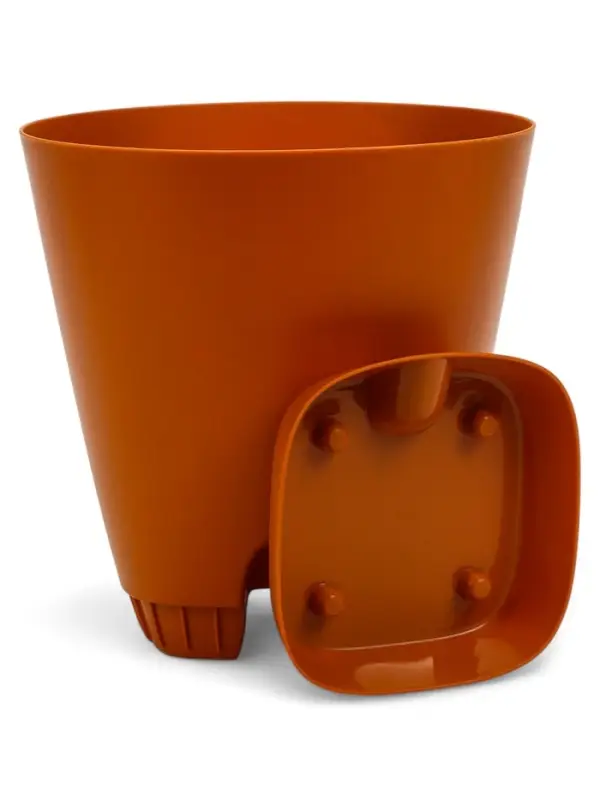 Кашпо с прикорневым поливом 4 л  D-19см, H-20см карамель "Гранд"