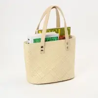 Сумка плетёная из пандана, 27&times;17&times;40 см, бежевая