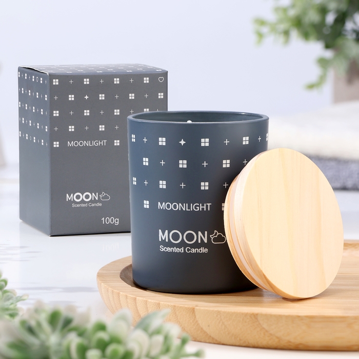 Свеча ароматическая в стакане  Свеча ароматическая в стакане "Moon", лес, малая