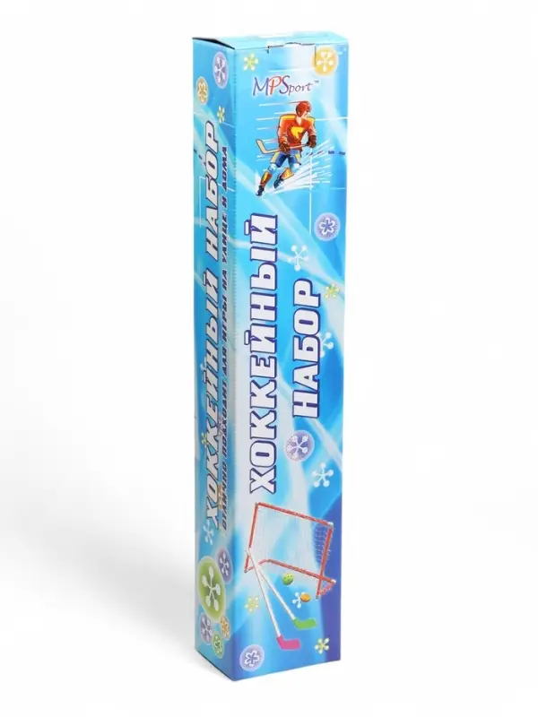 Набор для игры в хоккей (клюшка 2 шт., ворота, шайба, мяч), МИКС