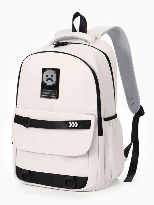 Рюкзак 31*15*46 см, 2 отд, 3 н/карм, Однотон, белый