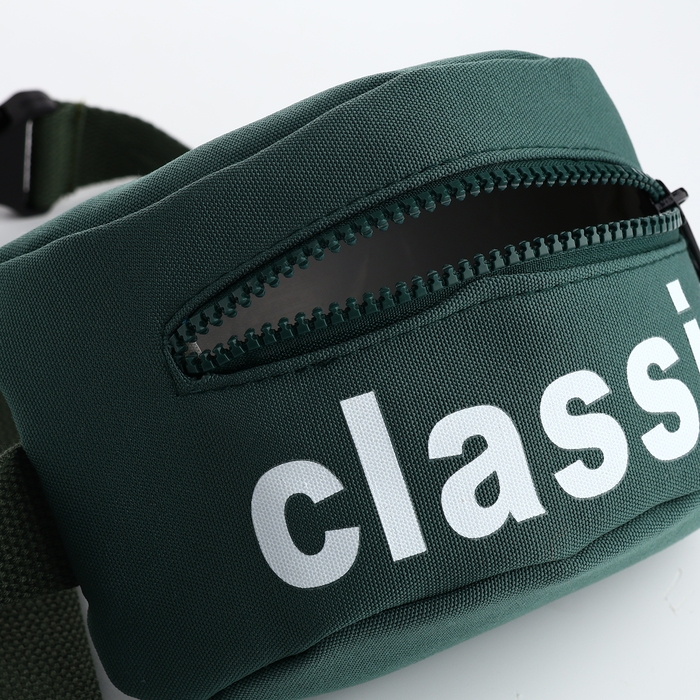 Сумка детская поясная на молнии, цвет зелёный Сумка детская поясная на молнии, цвет зелёный