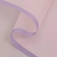 Пленка для цветов, "Полупрозрачная кайма", нежная сирень, 57х57 см