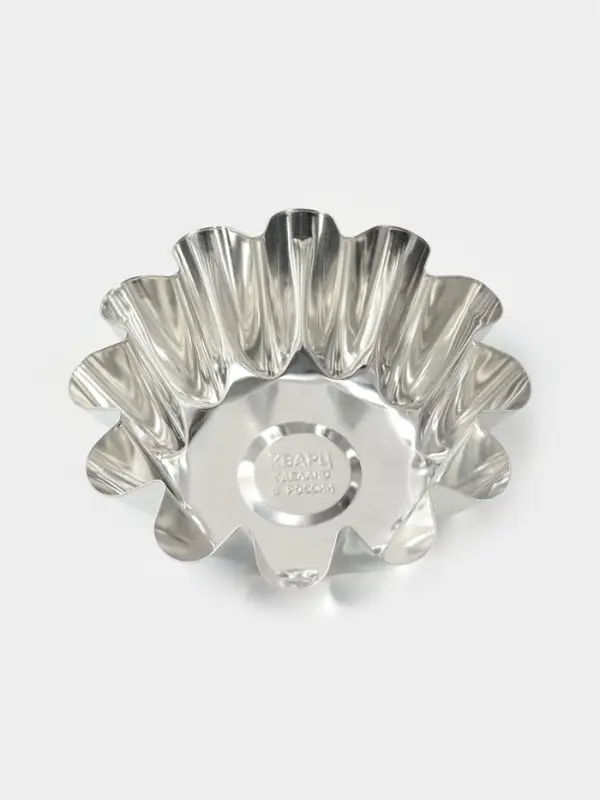 Форма для выпечки ромовой бабы, d=13 см, h=5.4 см, жесть, серебристая