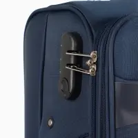 Чемодан на колёсах TEXTURA, с увеличением, кодовый замок, 36&times;25&times;58 см, 20", синий