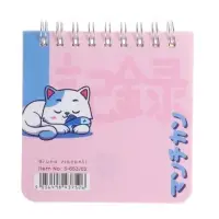 "POCKET JOURNAL" 90 х 90 мм, 60 Л, (4 ВИДA) НА ГРЕБНЕ "KAWAII ANIMALS"