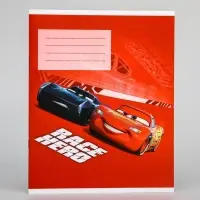 Тетрадь в линейку 12 листов, 5 видов МИКС, обложка мелованный картон, &laquo;Тачки&raquo;