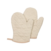 Набор кух. (рукавица стег.18х28см -2шт), рогожка, 160г/м2, Рант бежевый