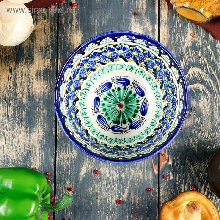 Коса Риштанская Керамика  Коса Риштанская Керамика "Узоры" 15 см, малая, микс