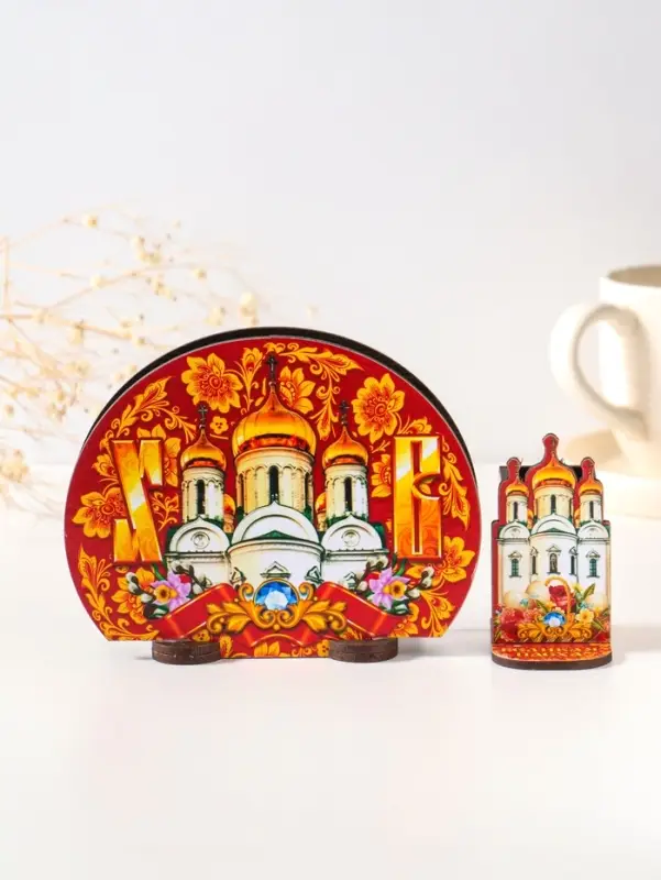 Набор пасхальный салфетница+подставка под зубочистки №3 ,10х12,8х5 см/ 3,7х5,7х7 см