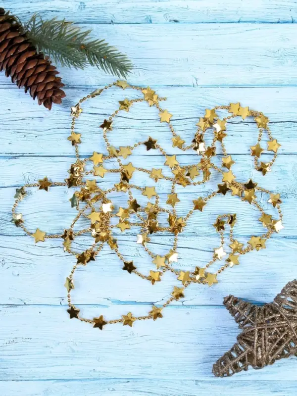 Бусы на ёлку &laquo;Звёзды&raquo;, длина 2.7 м, МИКС