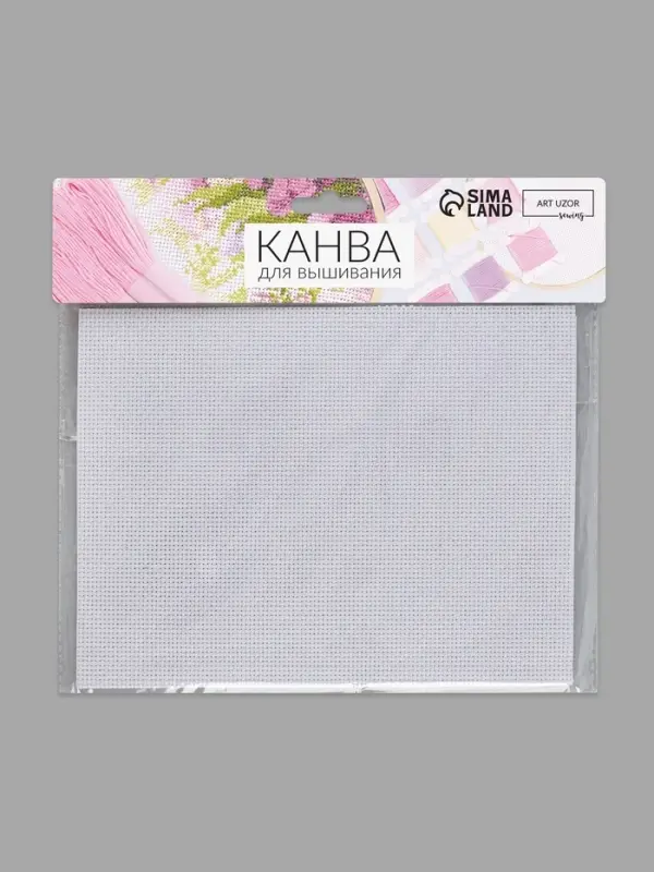 Канва для вышивания, №14, 30&times;20 см, белая