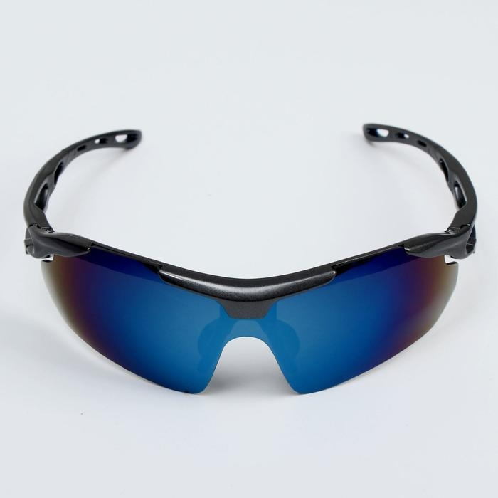 Очки спортивные Очки спортивные "Мастер К", uv 400, ширина 14 см, дужка 14 см, линза 4.5 х 8 см