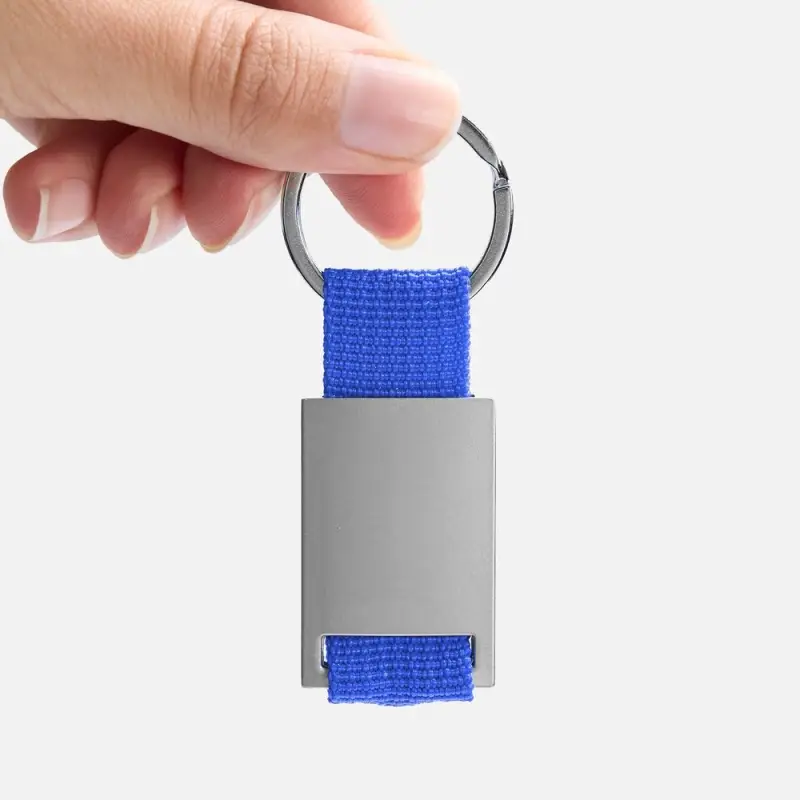 Брелок Inlet с тканевой вставкой, синий Брелок Inlet с тканевой вставкой, синий